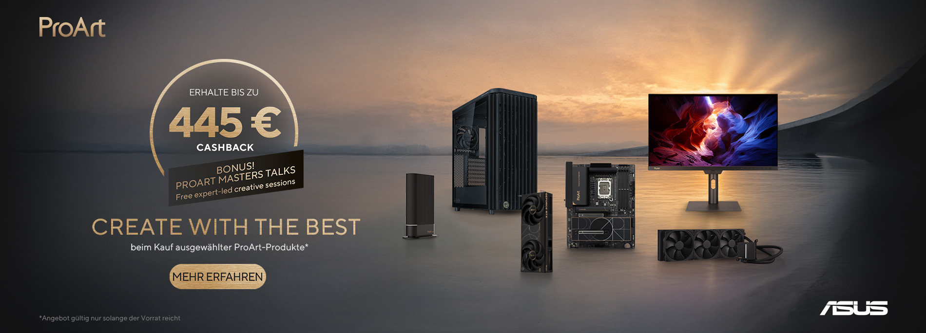 ProArt Cashback Aktion 2026 — Bis zu 445 € Cashback