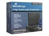 MEDIARANGE Retail-Pack CD-Jewelcases single - Behälter CD-Aufbewahrung - Kapazität: 1 CD/DVD - Schwa