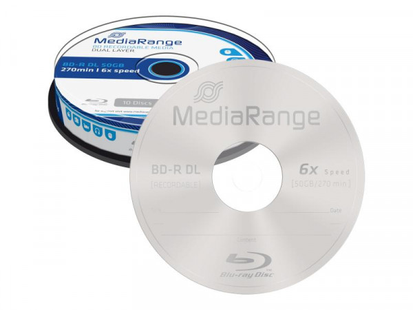 MEDIARANGE 10 x BD-R DL - 50 GB 6x - Spindel