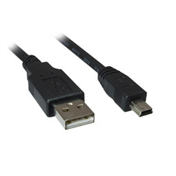 Sharkoon Kabel USB 2.0 A-B Mini 0,5m schwarz