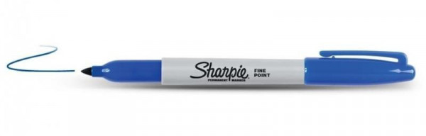 Sharpie Marker Fein Rundspitze blau 12 Stück