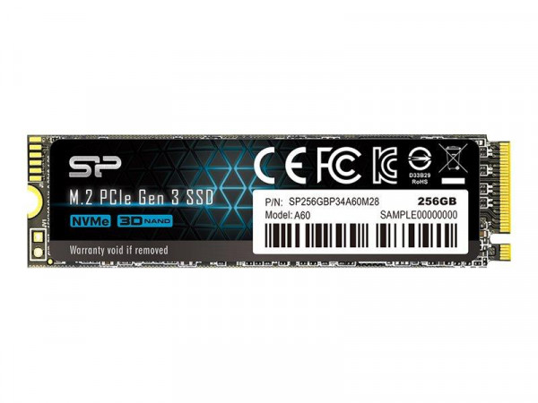 SSD 256GB Silicon Power M.2 PCI-E Gen 3x4 NVMe Ace A60