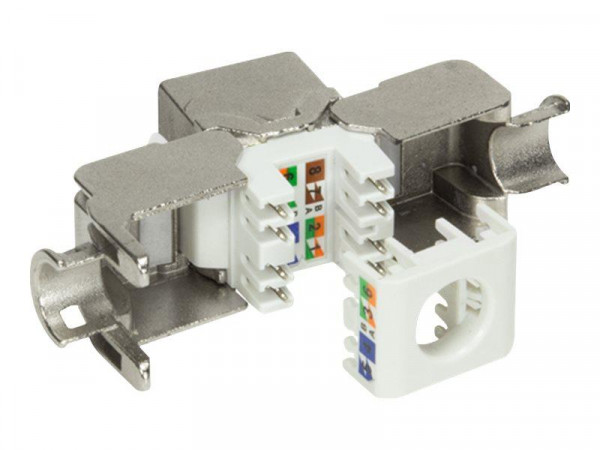 LogiLink Cat.6A Keystone Jack STP Econline, 180°,werkzeuglos