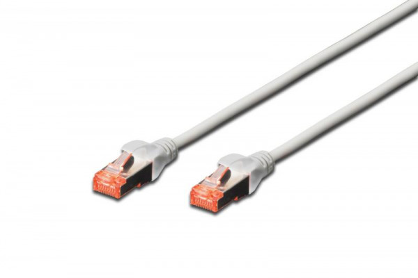 DIGITUS Patchkabel Cat6 S/FTP 2xRJ45 1.5m grau Hebelschutz