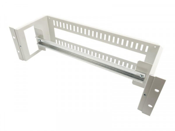 DIGITUS Hutschienenträger 3HE 19" (483mm) + Hutschiene grau