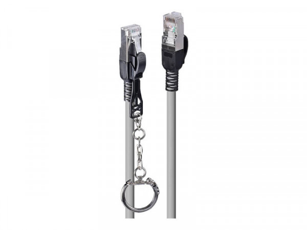 LINDY Patchkabel Cat.6A S/FTP grau 2m verriegelbar