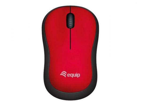 Equip Optische Maus kabellos USB Comfort R+L rot