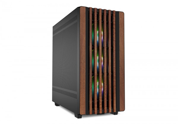 Sharkoon Gehäuse Rebel C70M RGB ATX 1xMetall holz