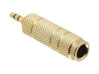 Klinke Adapter Delock 3,5mm -> 6,3mm St/Bu gold