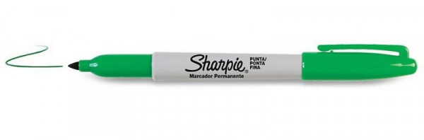 Sharpie Marker Fein Rundspitze grün 12 Stück