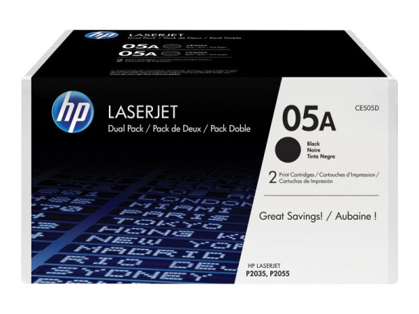 Toner HP LJP2035/2055 black CE505D 2x2300 Seiten