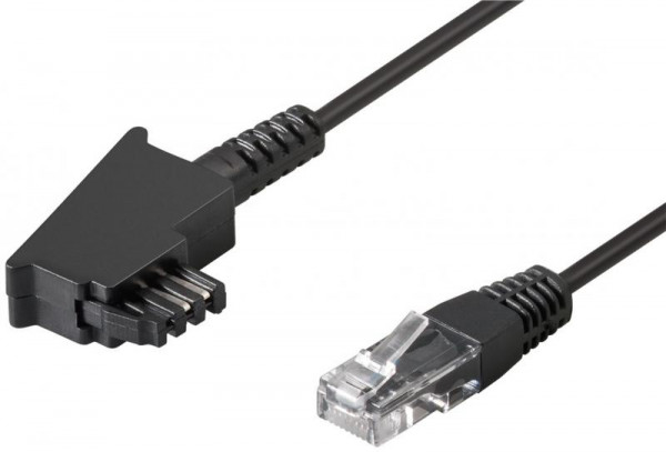 DSL/VDSL: TAE-F-Stecker auf RJ45-Buchse (8P2C), 6m, Blist