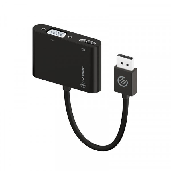 Alogic Adapter 2-in-1 DisplayPort to HDMI VGA M/2F schwarz