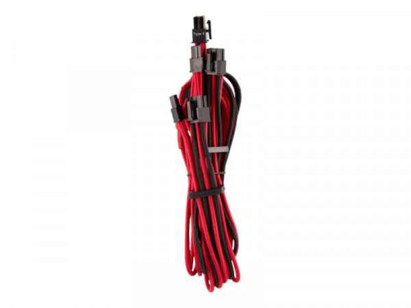 Corsair Premium Sleeve 6+2pol PCIe (Type4/Generation4) rot/s