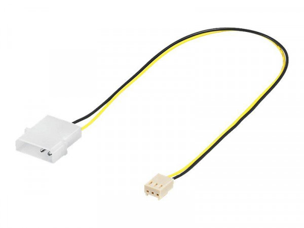 Int.PC Stromkabel, 2 pol. St > 3 pol. St, 0,3m, Bulk