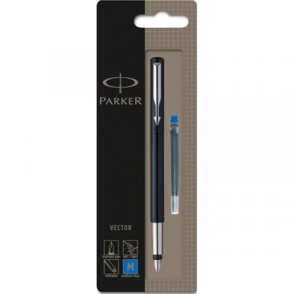 PARKER Füller VECTOR Schwarz M Blau