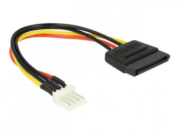 Stromkabel Delock SATA 15Pin -> Floppy 4Pin St/St 0.15m