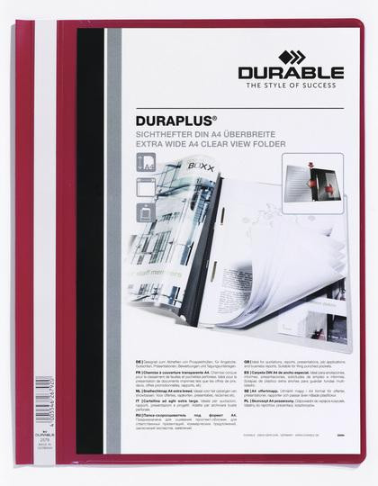 DURABLE Angebotshefter Duraplus Sichttasche rot