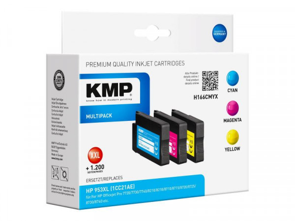 KMP Patrone HP 953XL (1CC21AE) Multip. 2000 S. H166CMYX