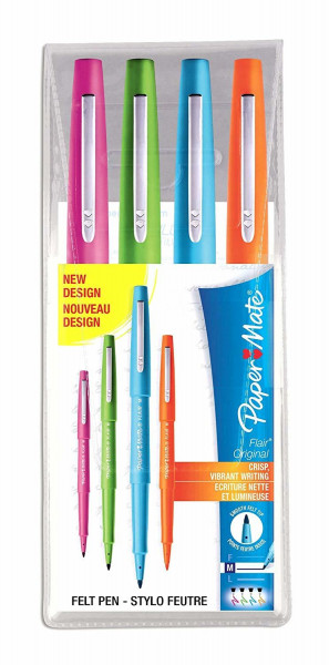 PAPER MATE Faserschreiber Flair B 4 Stk T/M/O/HG