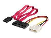 Equip Stromkabel SATA 15+7pol Bu > 4pin+SATA 7pin St/B