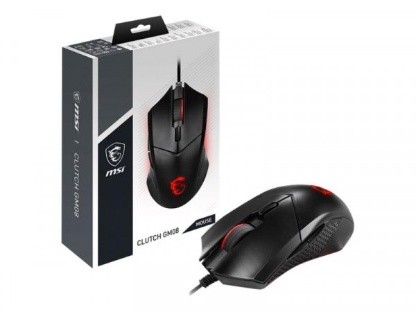Maus MSI Clutch GM08 Gaming Maus, Black, USB