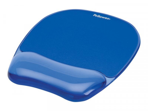 Fellowes Mauspad Crystal Gel Handgelenkauflage, blau