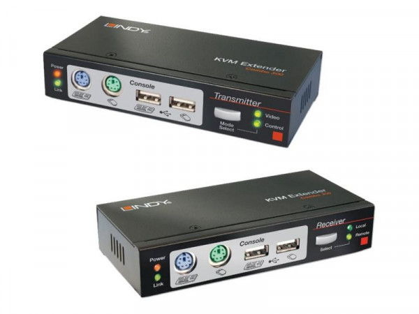 Lindy Cat5 KVM Extender Combo 300 PS/2 USB & VGA