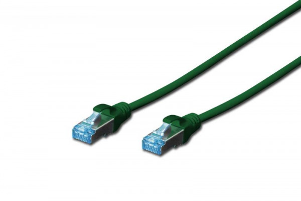 Patchkabel DIGITUS RJ45 SF/UTP Cat5e 1.00m grün Hebelsch