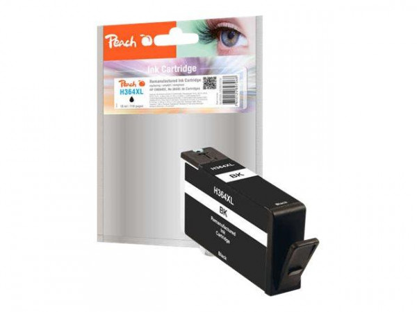 Peach 19 ml - Schwarz - Tintenpatrone (Alternative zu: HP 364XL, HP CN684EE)