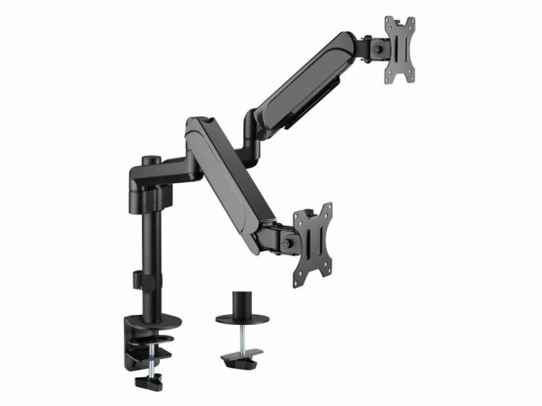 Equip Tischhalterung 17"-32" LCD VESA f. 2 Monitore Gasfeder
