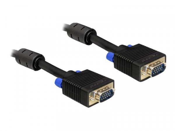 VGA-Kabel Delock D-Sub15 -> D-Sub15 St/St 3.00m schwarz