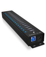 Hub 16+1 Port USB IcyBox 16x USB; 1x USB Laden USB3.2 Gen1