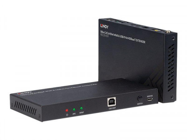 Lindy 100m Cat.6 HDMI 4K60 HDBaseT KVM Extender IR/RS-232