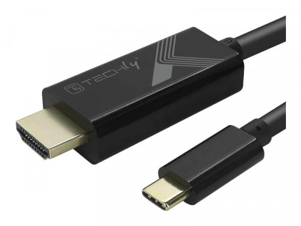 Techly Adapter Kabel USB-C M auf HDMI M 2.0 4K, schwarz 5m