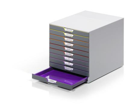 DURABLE Schubladenbox Varicolor 10Fächer Etiketten mehrfbg