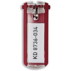 DURABLE Schlüsselanhänger Key Clip 6 Stück rot