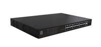 LevelOne Switch 24x FE FGP-2831 2xGE 2xGSFP 19" 390W 24xPoE+