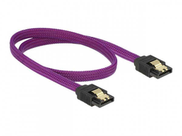SATA-Kabel Delock SATA III -> SATA St/St 0.50m violett Premi