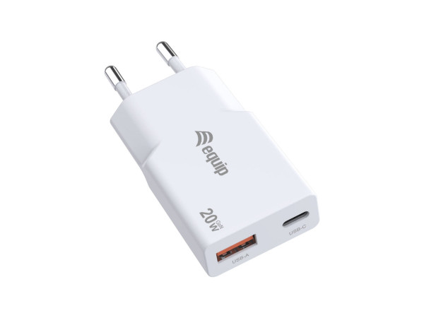 Equip Ladegerät 2Port 20W GaN Slim,1xUSB-C PD/1xUSB-A weiß