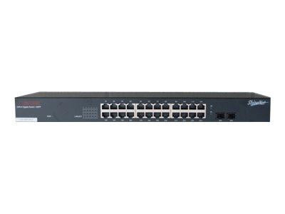 Switch 48,3cm Longshine 24x GE GS9126 2x mini-GBIC