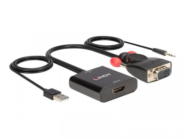 Lindy Konverter VGA & Audio an HDMI