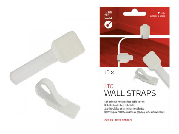 Kletthalter LTC Wall 10er Set selbstklebend Weiß