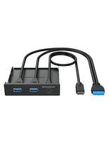 GRAUGEAR USB-HUB Multi Front Panel, USB 3.2 Gen2 Type-C