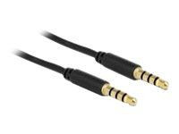 Klinkekabel Delock 3,5mm -> 3,5mm St/St 0.50m 4Pin schwar