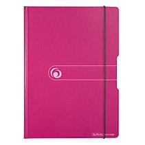 Herlitz Klemmbrettmappe A4 PF grau/beere m.Stifthalter
