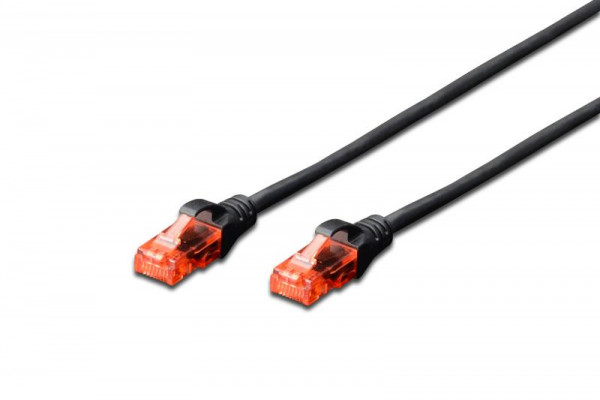 DIGITUS Patchkabel Cat6 U/UTP 2xRJ45 5.0m schw