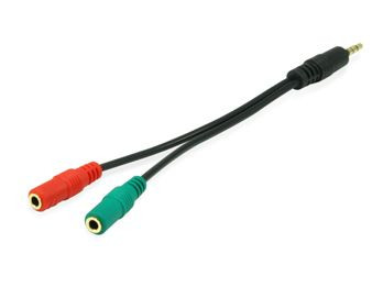 Equip Audio Splitter Y-Kabel male to female 1xSt->2xBu