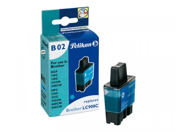 Pelikan B02 - 14 ml - Cyan - Tintenpatrone (Alternative zu: Brother LC900C)