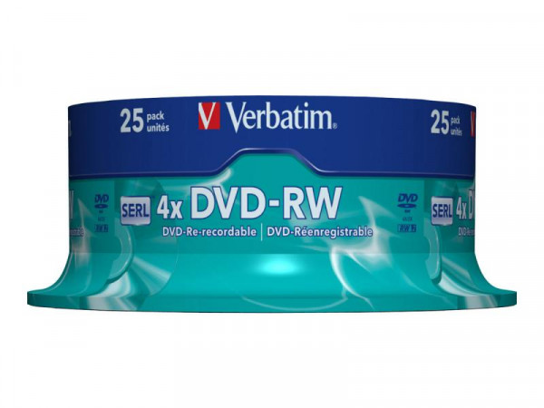 DVD-RW Verbatim 4,7GB 25pcs Jew 4x